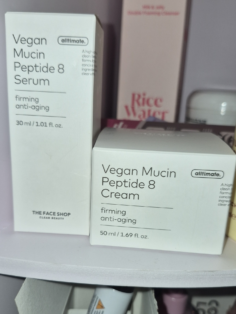 The Face Shop Vegan Mucin Peptide 8 Cream - White - Firming Anti-Aging